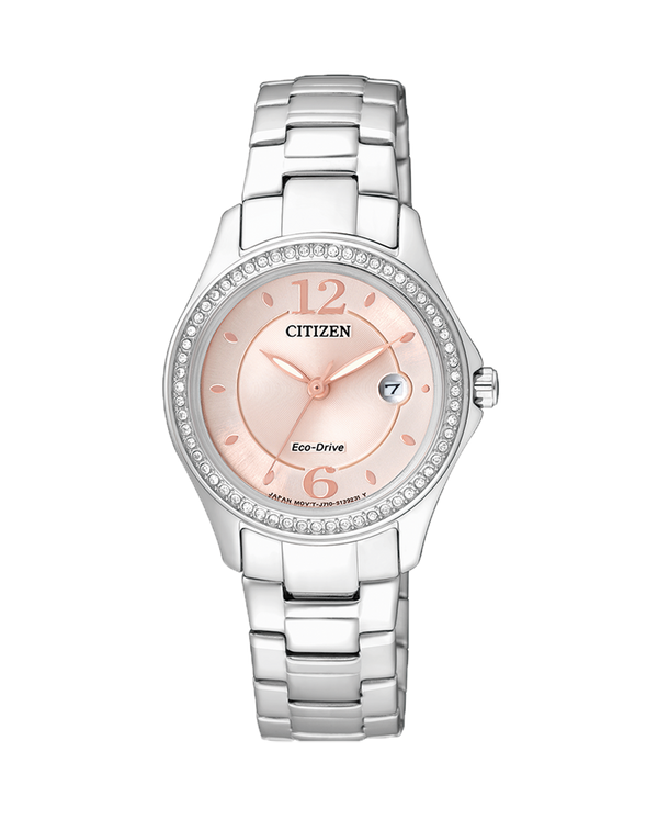 Citizen eco drive on sale women's watch pink face